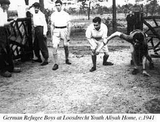Photograph of German Refugee Boys Playing at Loosdrecht Youth Aliyah Home, c. 1941