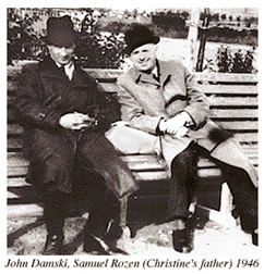Photograph of John Damski and Samuel Rozen, (Christine's Father), 1946