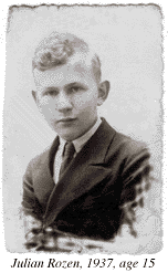 Photograph of Julian Rozen, Age 15, 1937
