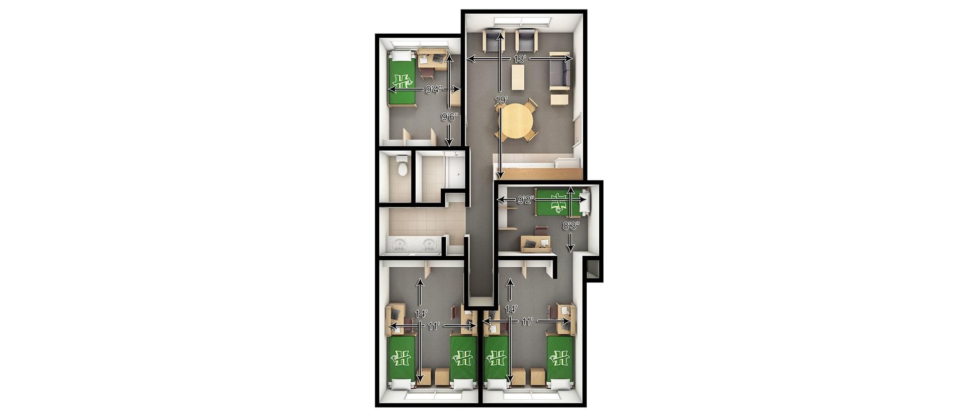 Creekview Suite Floor Plan