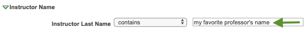 instructor name