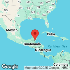 Map showing location of Belize