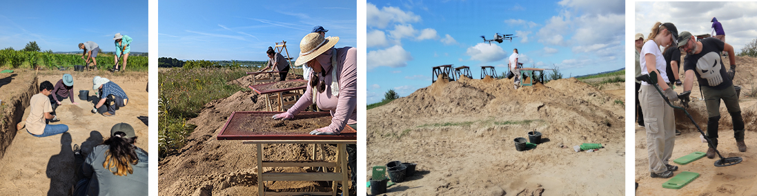 People doing archaeological fieldwork