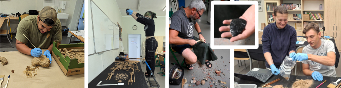 Archaeologist in the lab