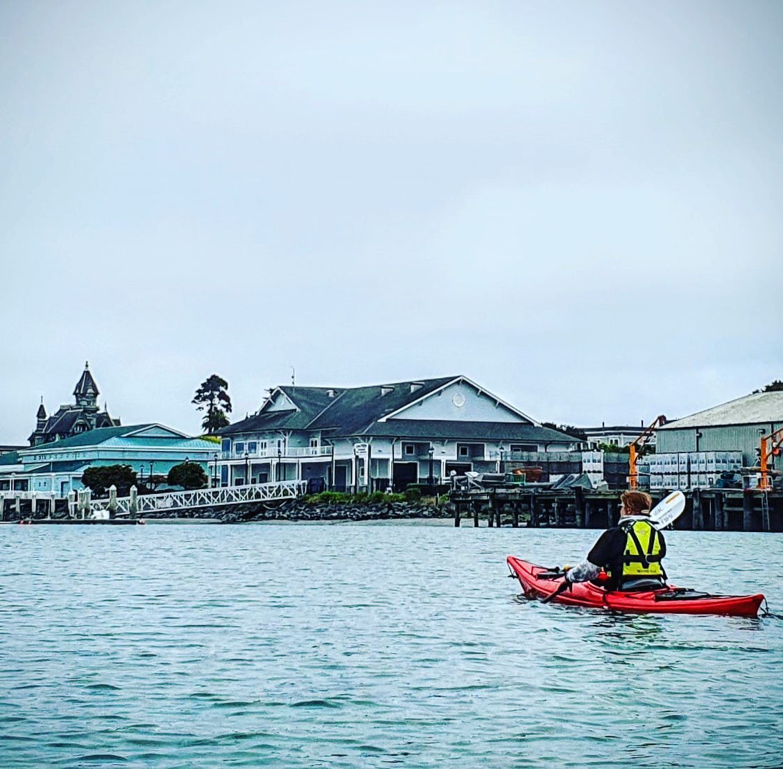 Kayaker in front of HBAC