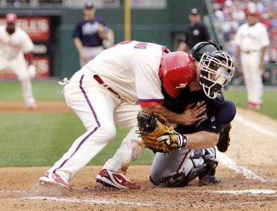 Baseball contact and homebase image