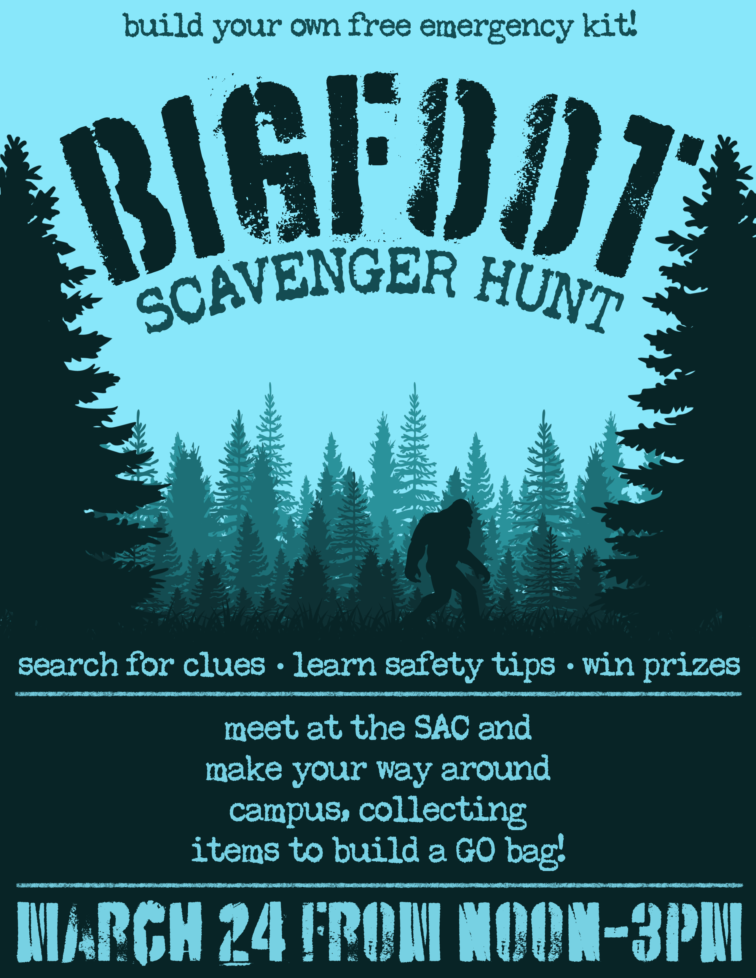 Bigfoot Scavenger Hunt - March 24th, Noon - 3PM