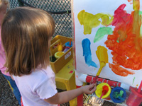 Child painting