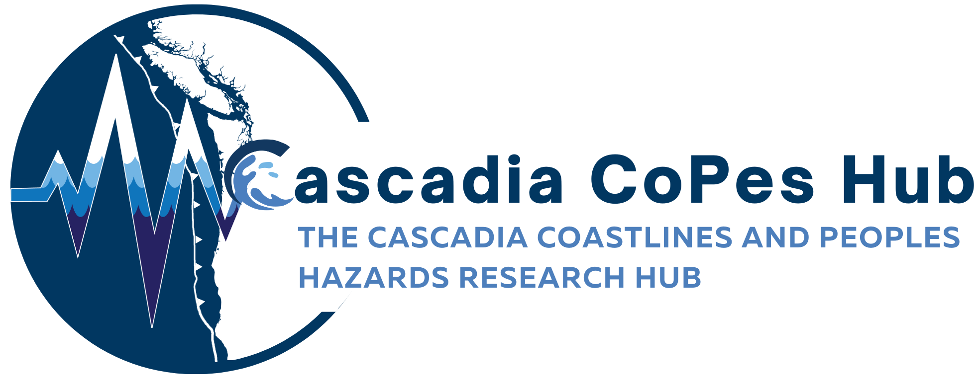 The Cascadia Coastlines and Peoples Hazards Research Hub Logo