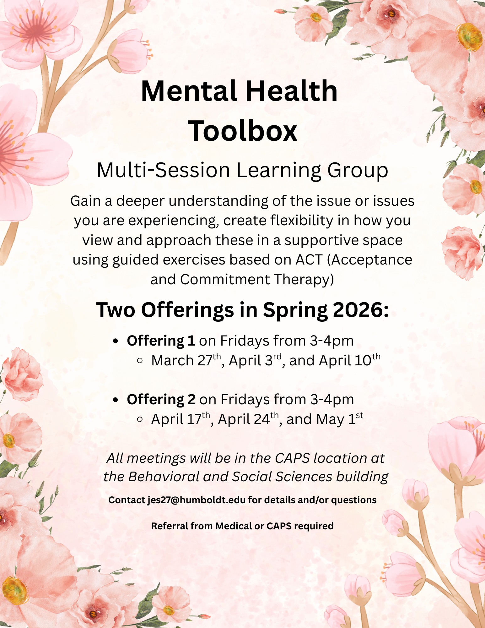 poster for Mental Health Toolbox