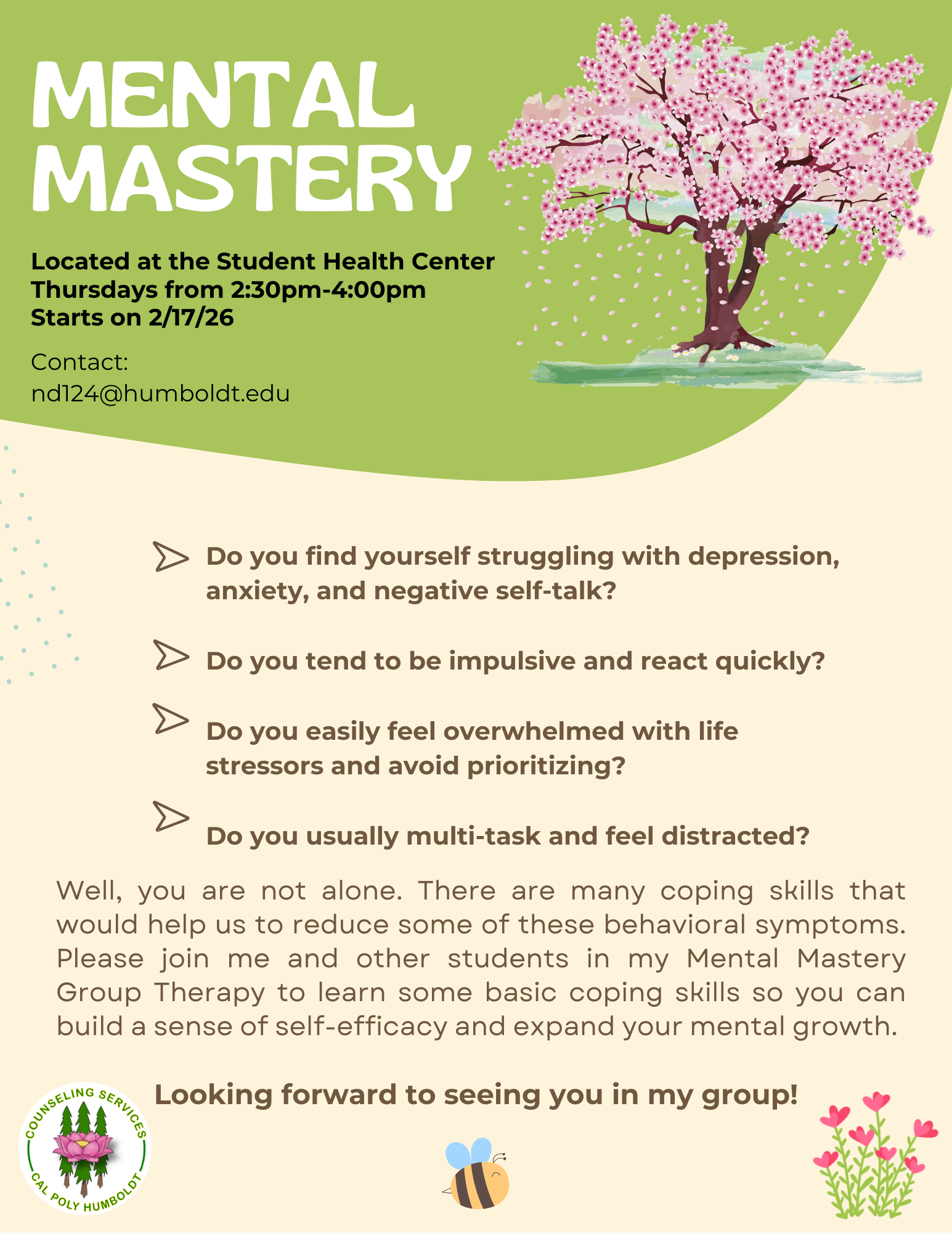 poster for Mental Mastery Group
