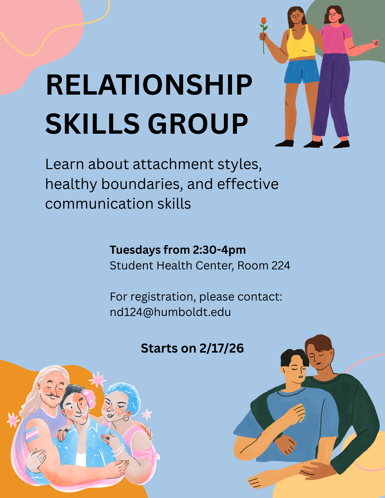 poster for Relationship Skills Group