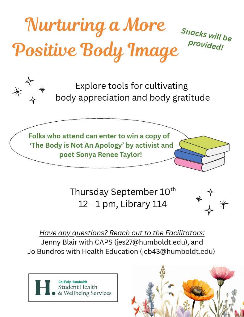 flyer for Positive Body Image Skillshop