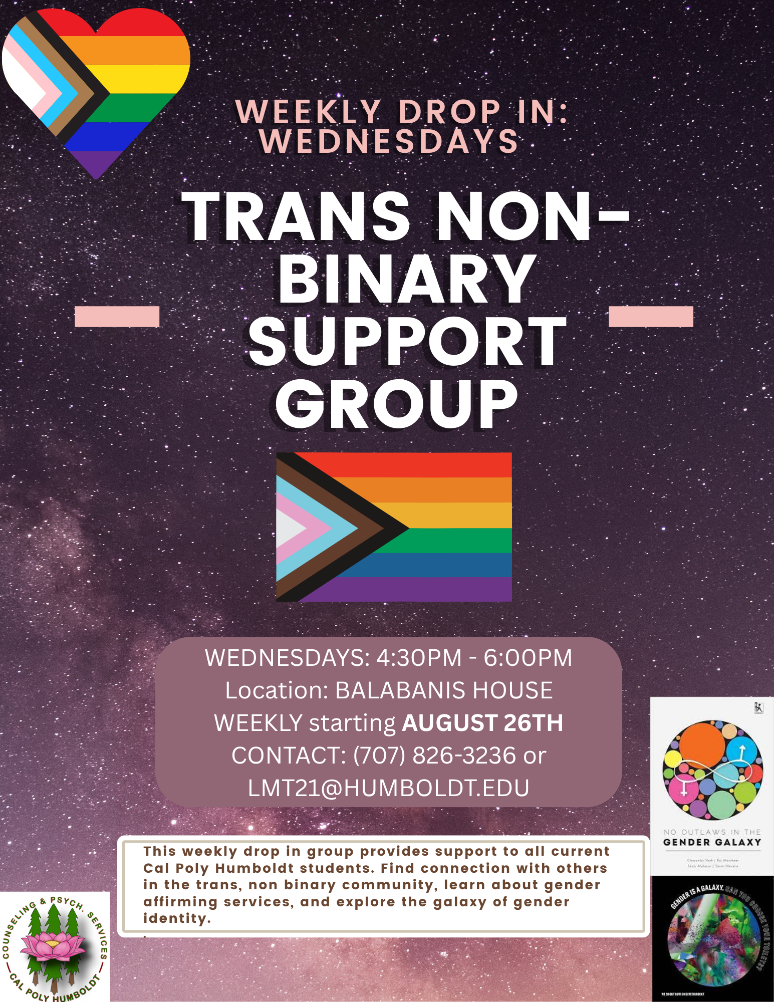 Flyer for Trans Non-Binary Support Group