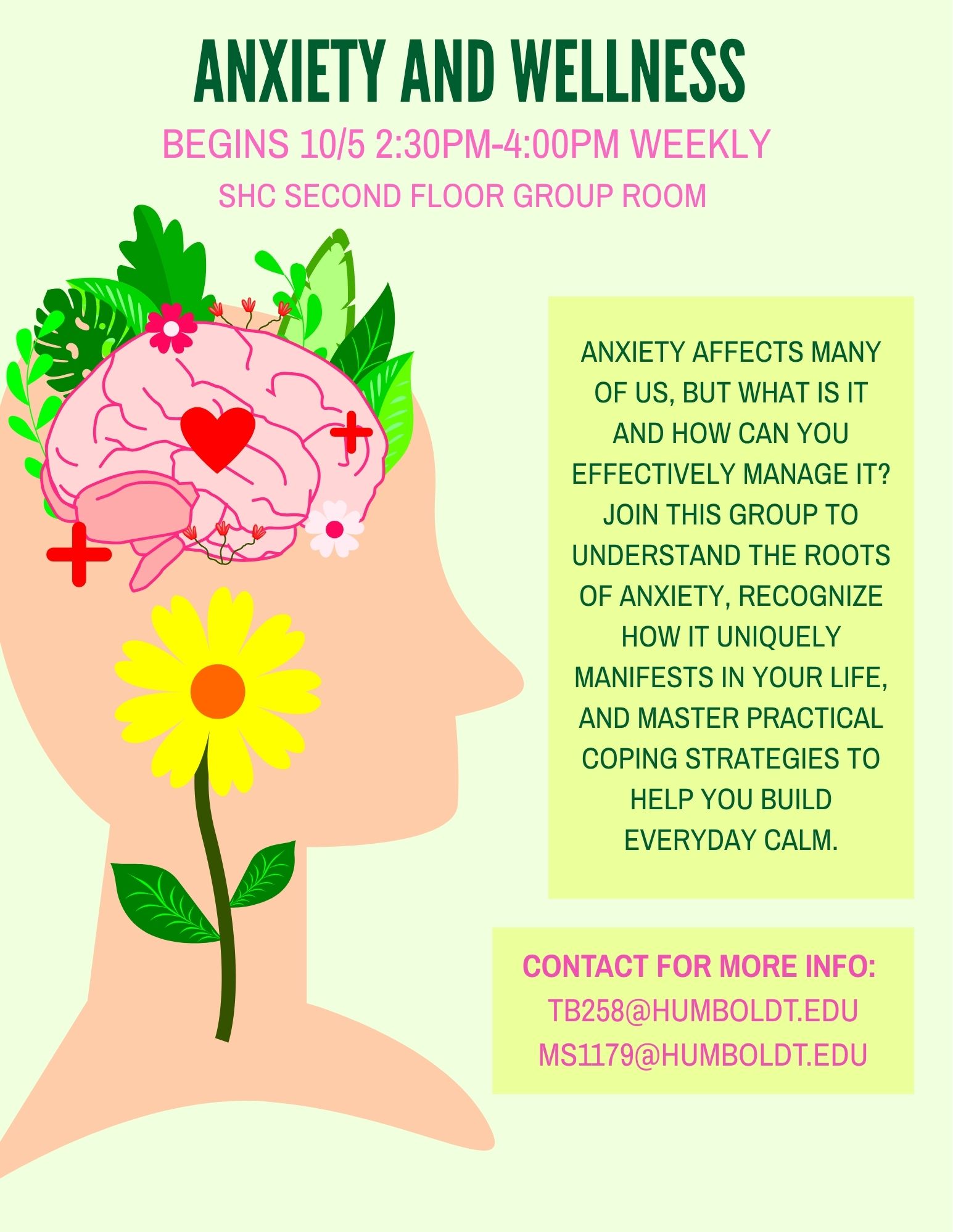 flyer update for Anxiety and Wellness