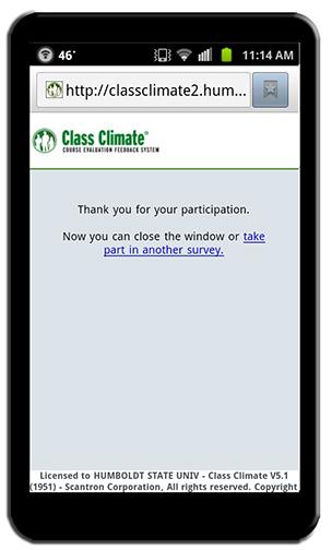 class climate on cellphone
