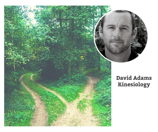 David Adams image next to hiking trail