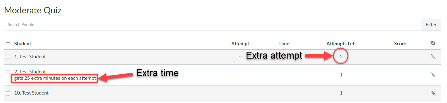 Example of moderate quiz window with mentioned changes