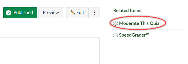 Moderate quiz icon in canvas, circled