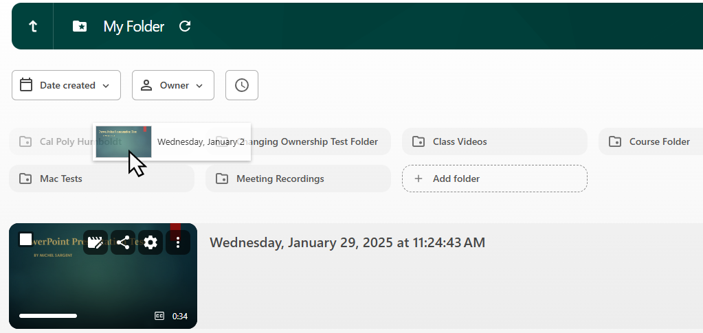 Drag and Drop Video into new folder Image Two