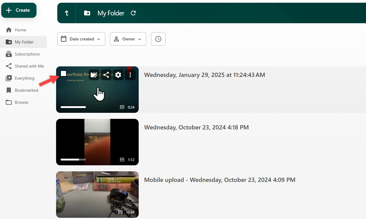 Moving Videos Hover Mouse and White Box