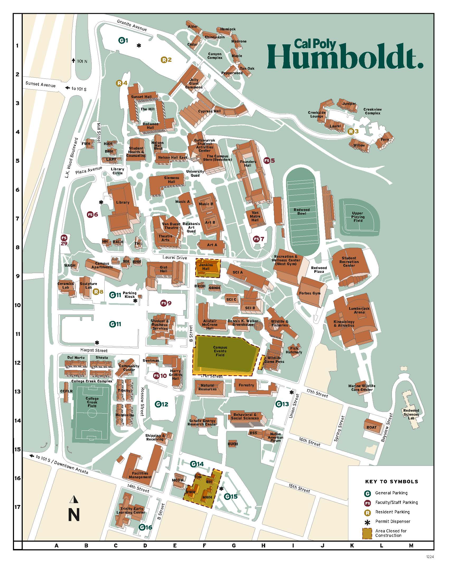 Cal Poly Humboldt Campus Map