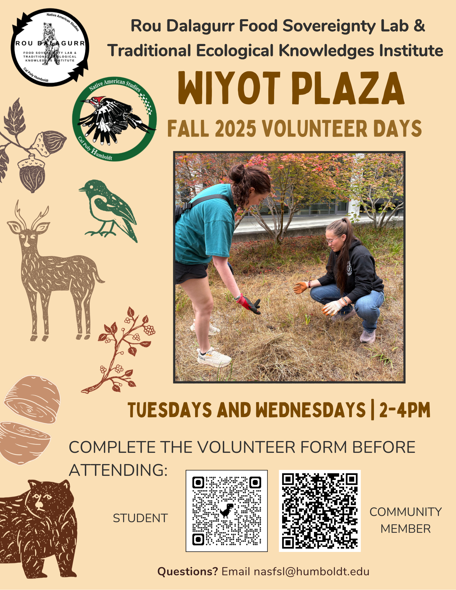 NAS FSL- Wiyot Volunteer Days Flyer (info in post)