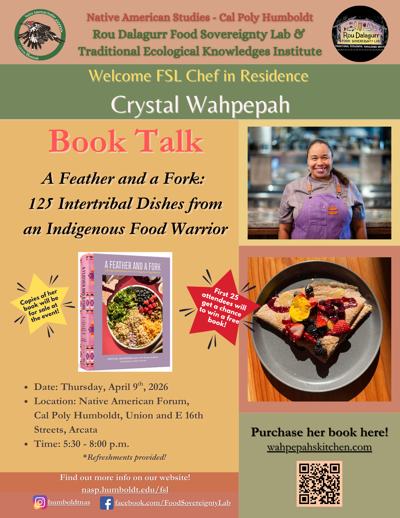 Flyer about Crystal's book talk