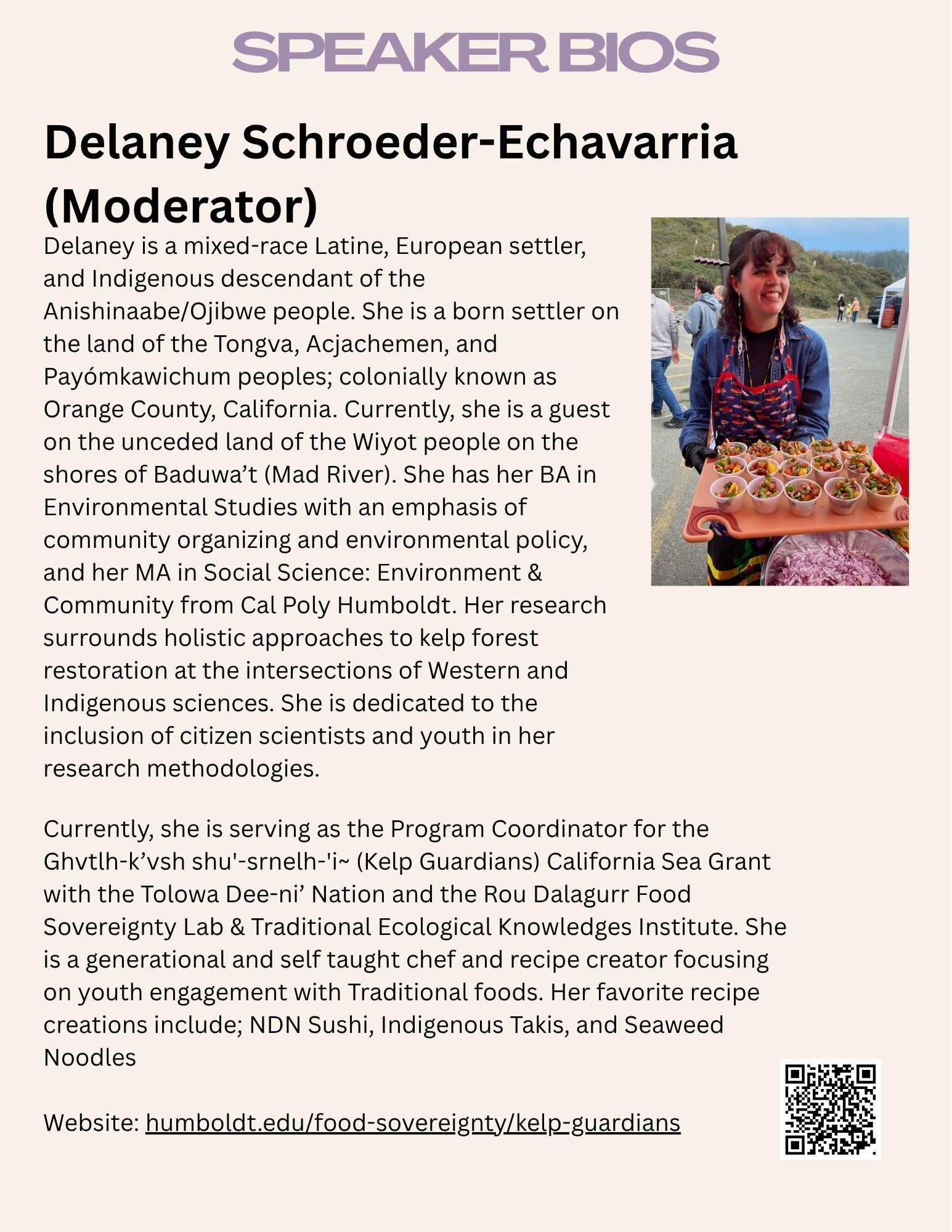 photo and flyer for Delaney (moderator) for the symposium