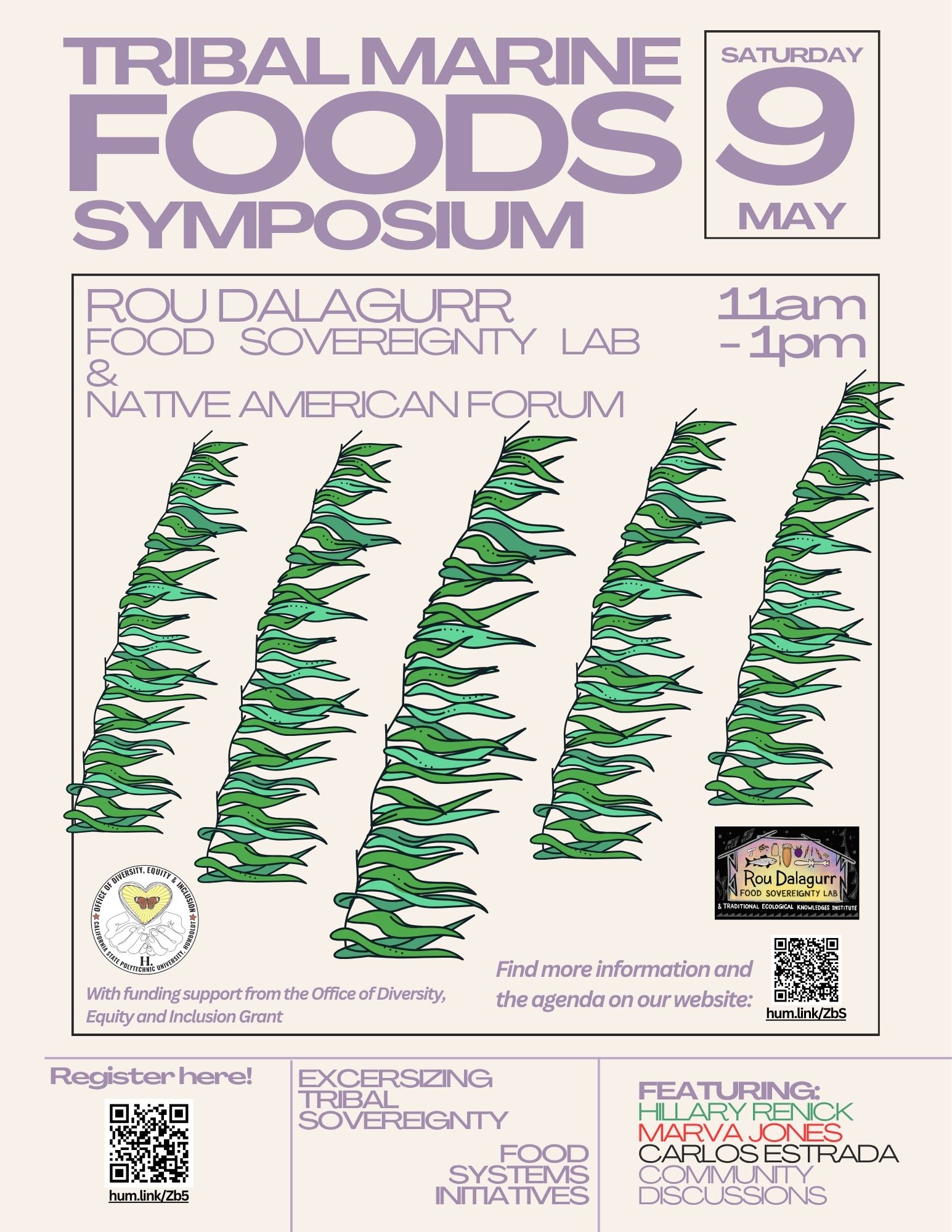 flyer for the tribal marine foods symposium 