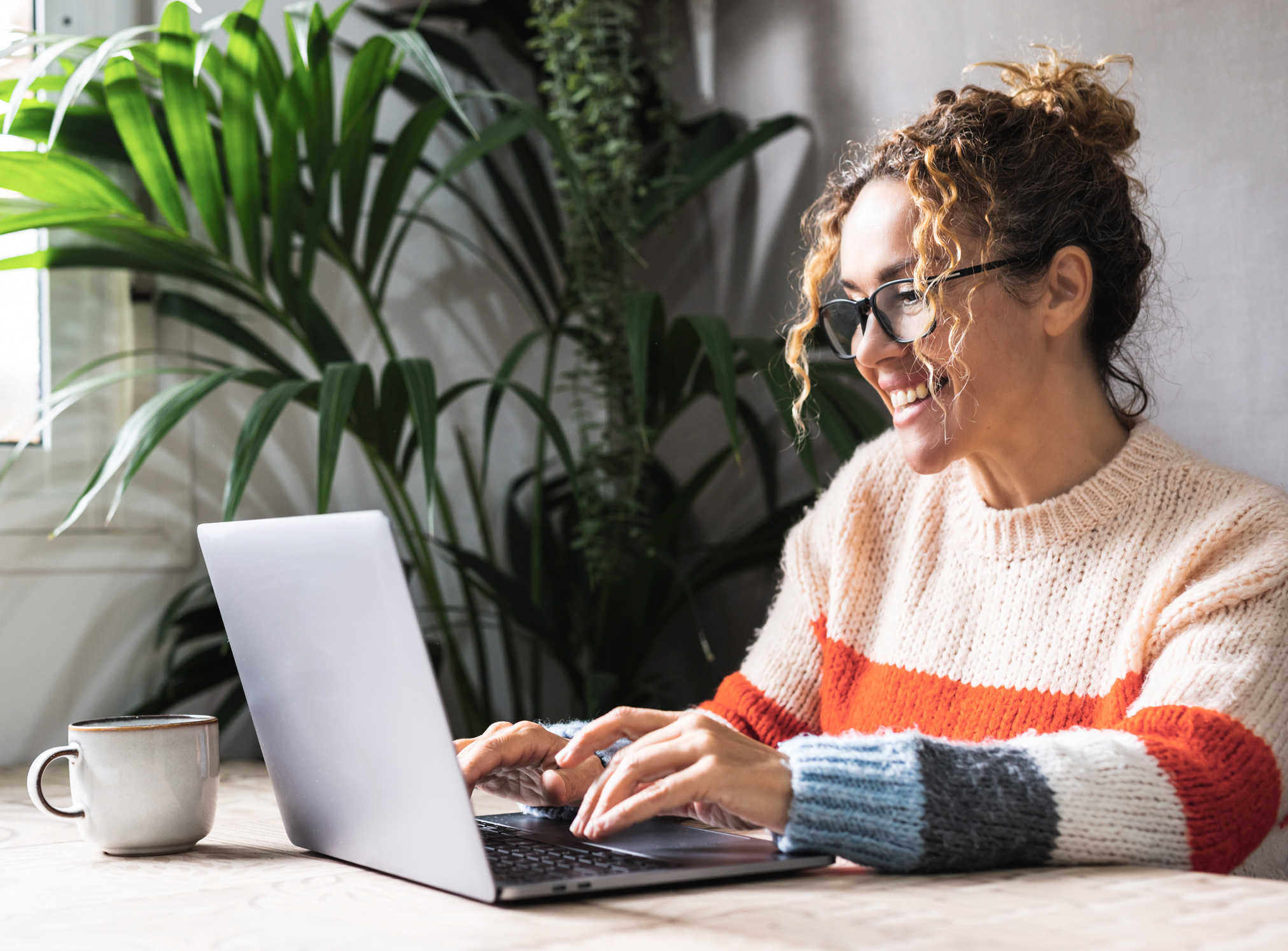woman on her laptop