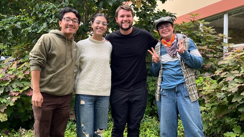 Four students who are part of the Navarro Mentorship Program