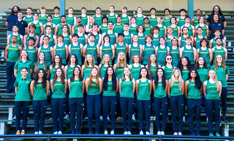 Team photo of Humboldt women's track & field.
