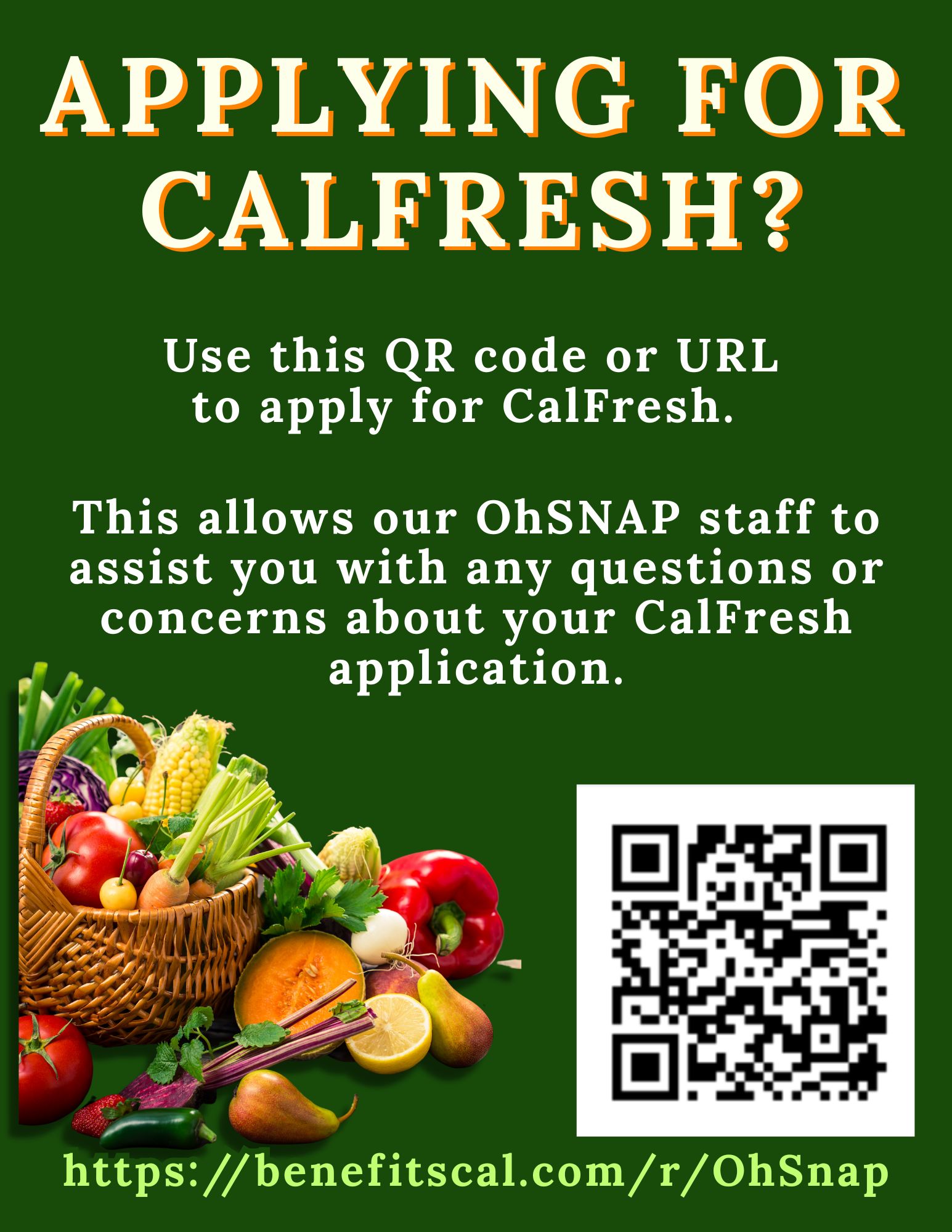 Apply for CalFresh using our QR code