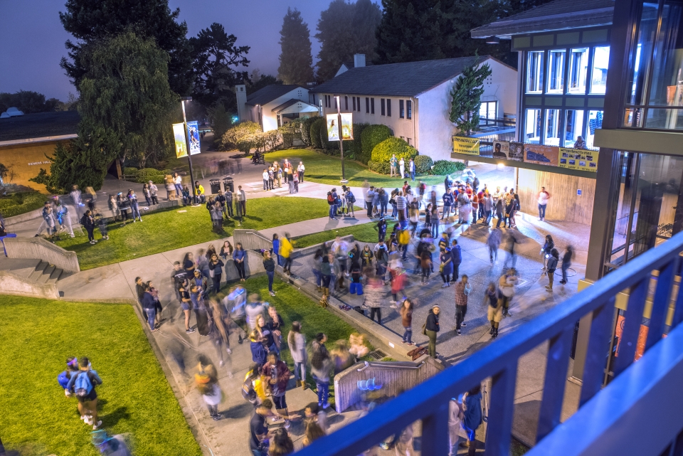 University Quad at Night