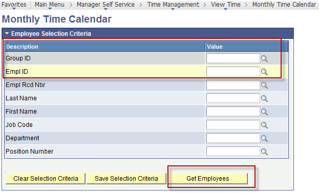 Monthly Time Calendar screenshot
