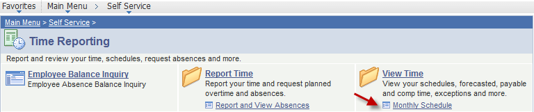 Time Reporting screenshot