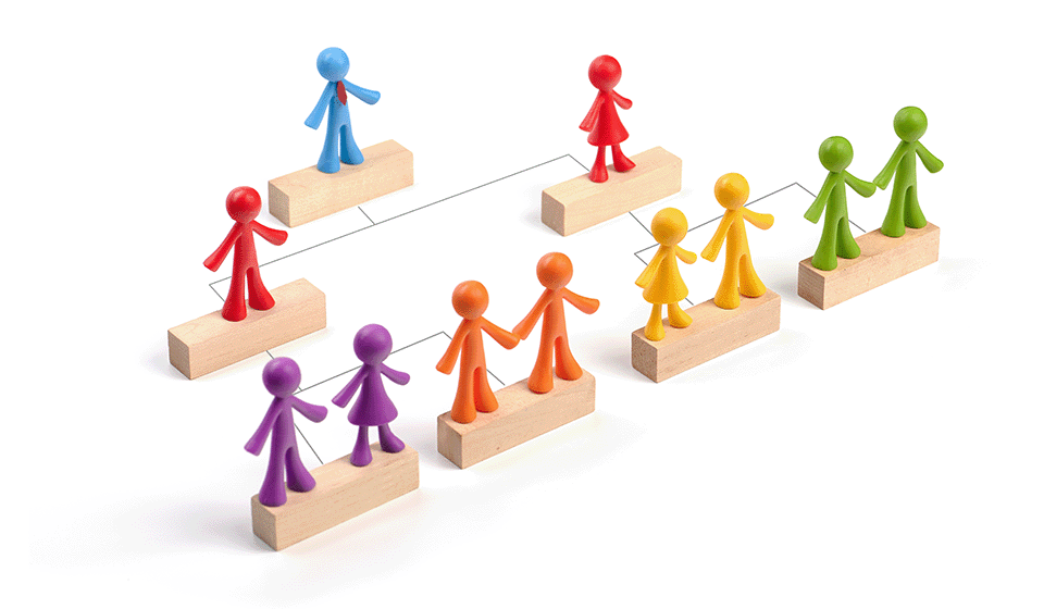 Stick figure org chart
