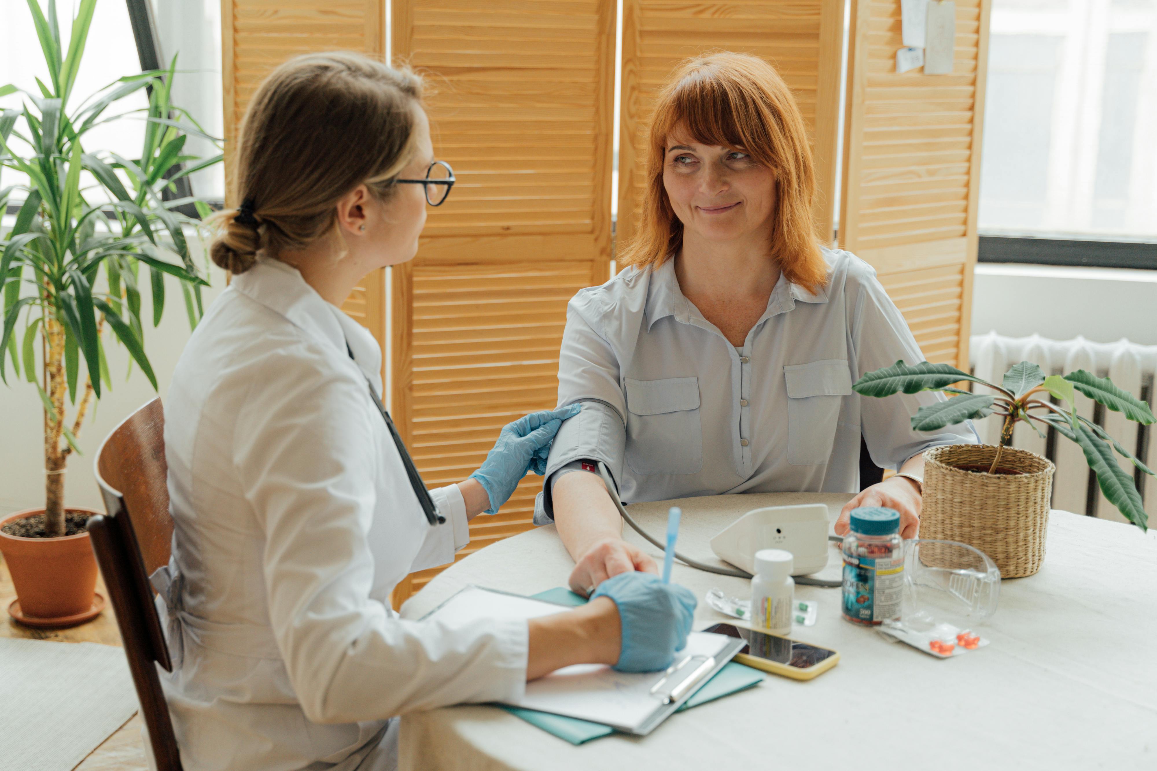 Doctor and patient talking