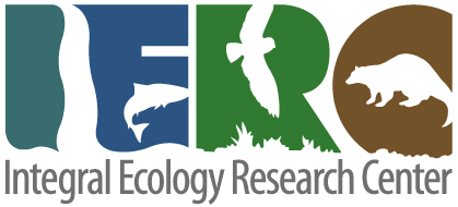Integral Ecology Research Center Logo - letters with animal shapes in them