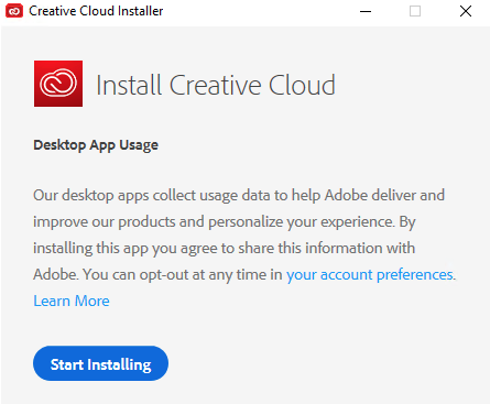 Creative Cloud screenshot