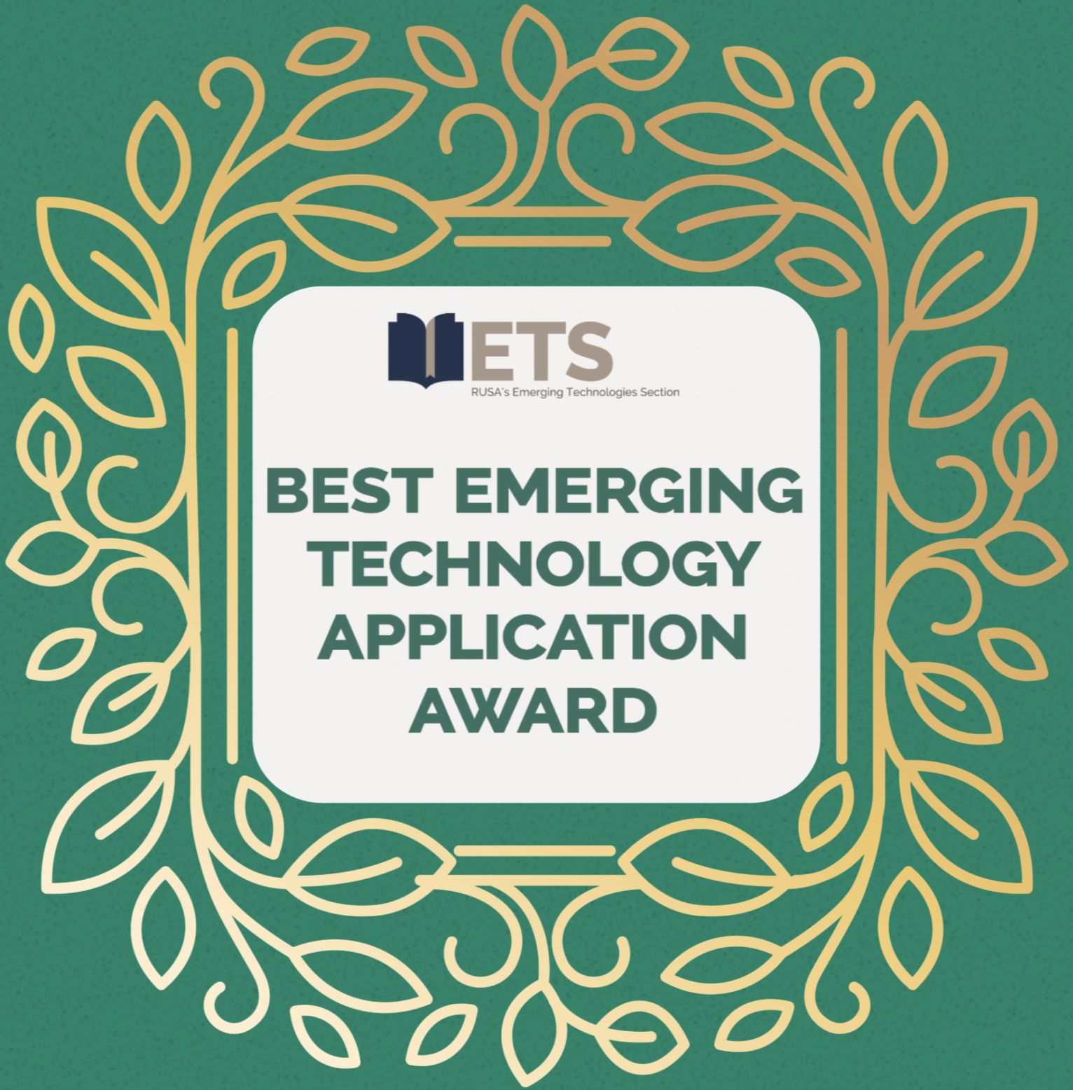 image of ETS Best Emerging Technology Application Award