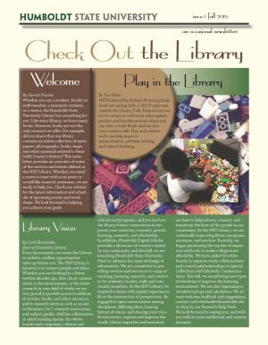 image of Library newsletter fall 2015