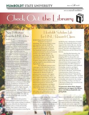 image of Library newsletter fall 2016