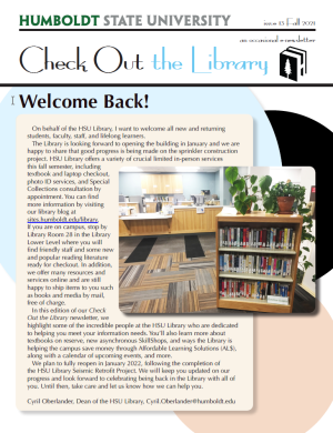 image of Library newsletter fall 2021