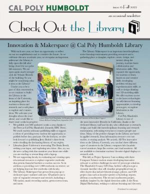 image of Library newsletter fall 2022