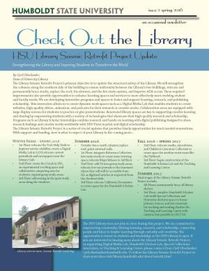 image of Library newsletter spring 2016