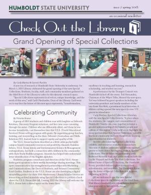 image of Library newsletter spring 2018