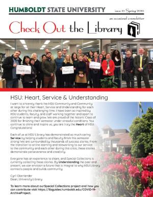 image of Library newsletter spring 2020