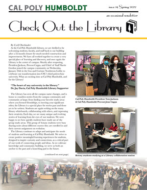 image of Library newsletter spring 2022